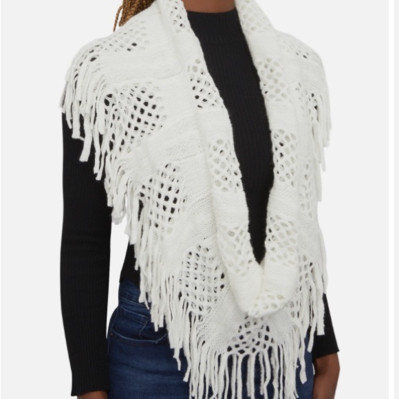 Accessories - NWT Crochet infinite scarf-ivory color